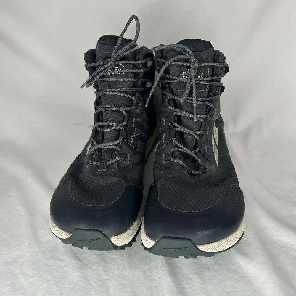Altra Men's Lone Peak All-WTHR Mid 2 Trail Sneakers, Black, US 12 Hiking Boots